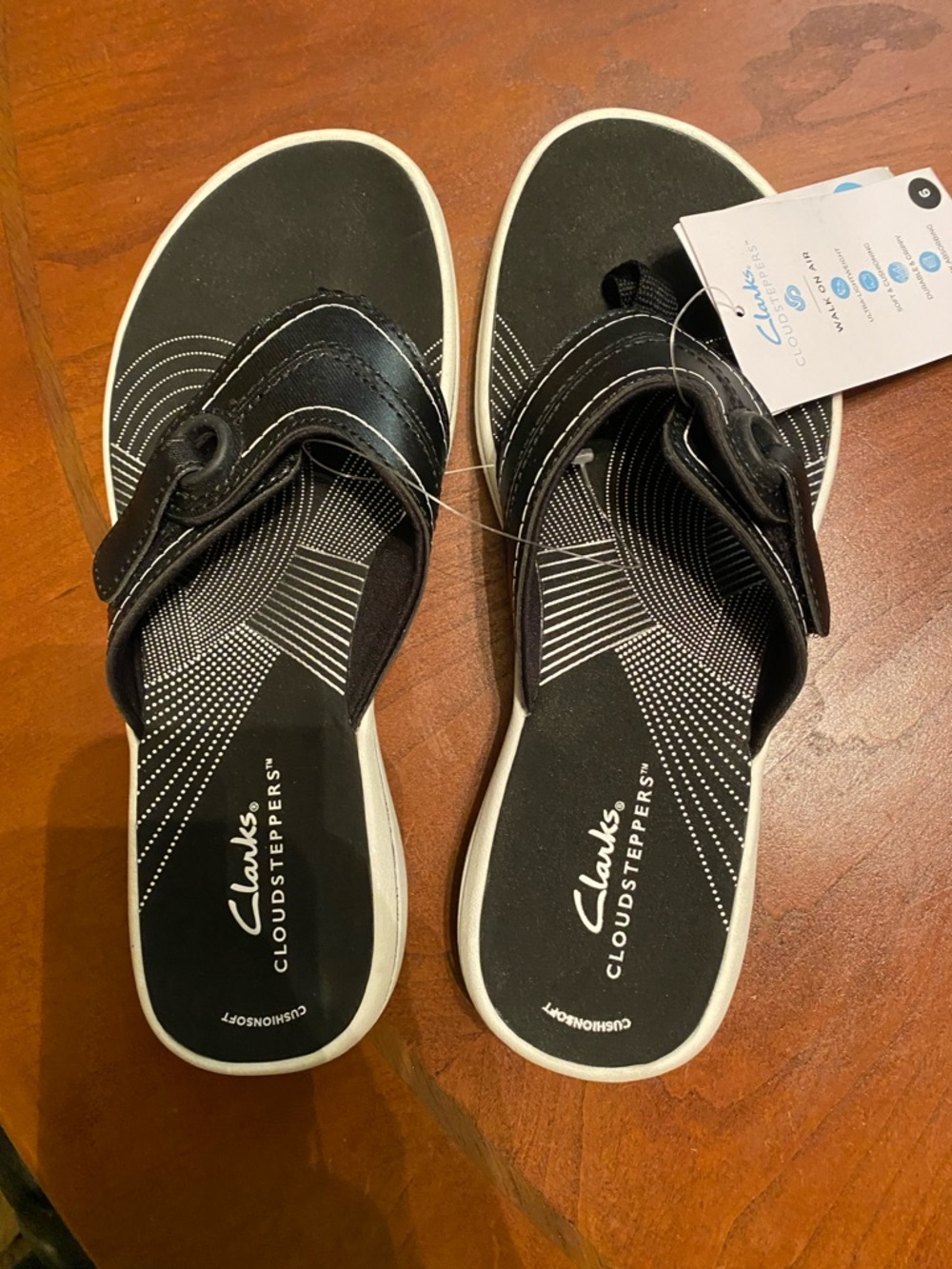 Clarks Cloudsteppers Black Slip-On Comfort Mules - Picture 8 of 8